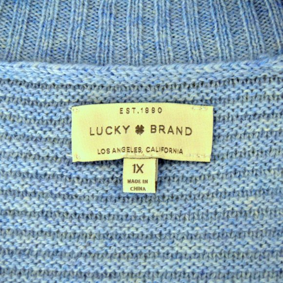 Lucky Brand Lace-Up Front Plus Size Sweater - Picture 6 of 6